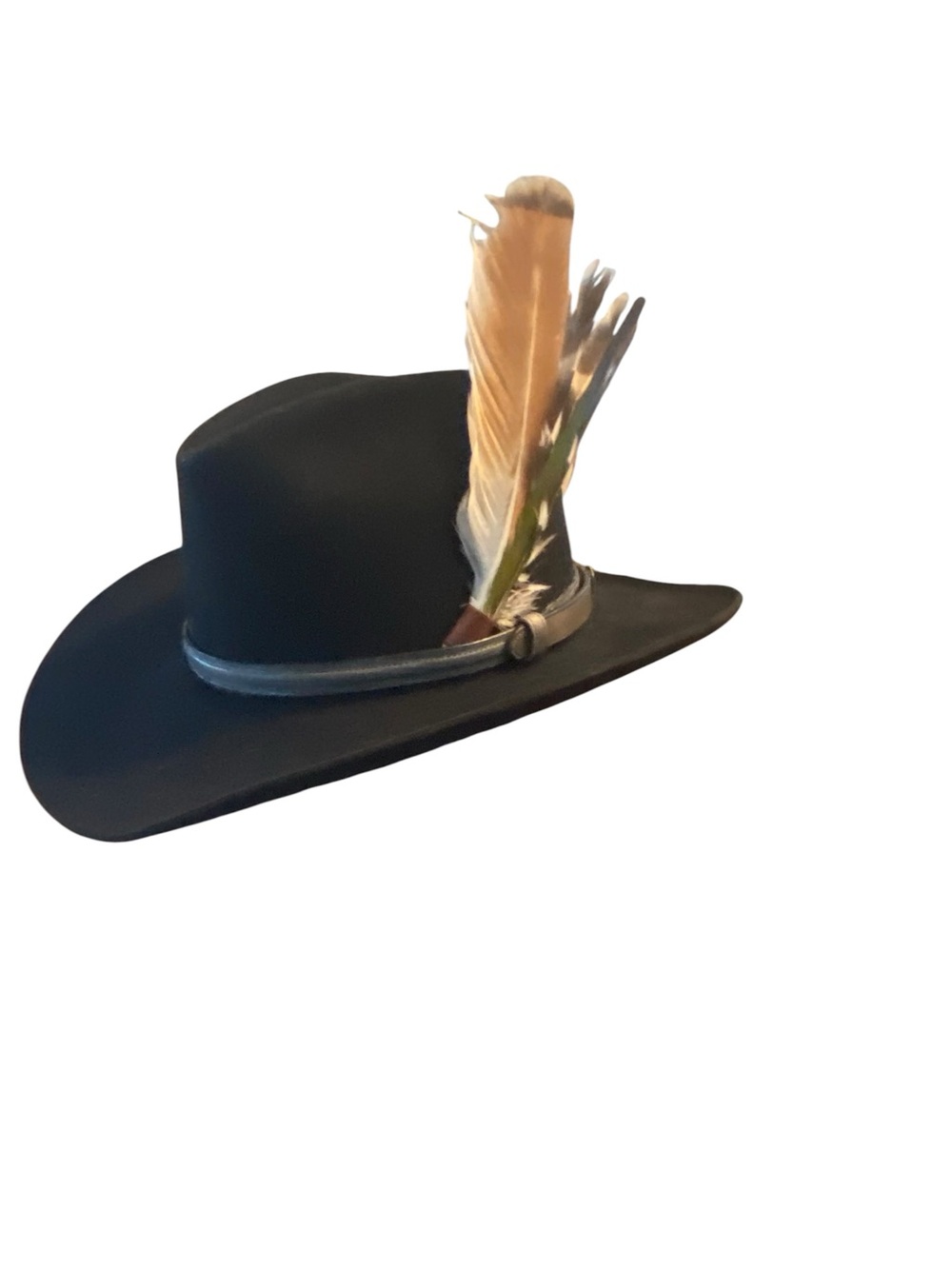 Vintage Resistol Stagecoach Black Beaver  Felt Cowboy Hat 7 1/4 western Rodeo - Picture 14 of 16